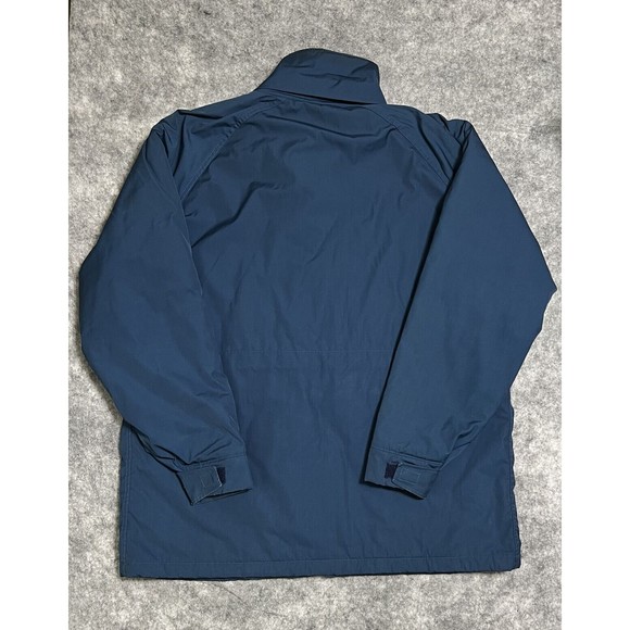 VTG Woolrich Chore Coat Mens L Blue Down Tartan Plaid Flannel Lined Barn Jacket - Picture 3 of 17